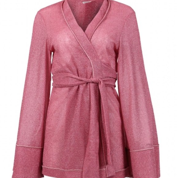 Oséree Lumiere Wrap Short Kaftan Pink - Picture 1 of 1